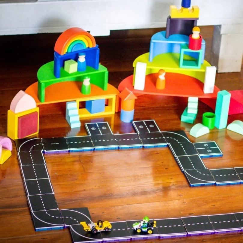 The Curated Parcel - Magnetic Tile Road Pack 