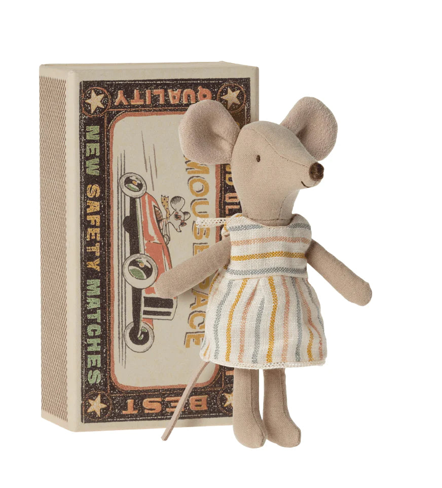 The Curated Parcel - Maileg //  Big SIster Mouse In A Matchbox 
