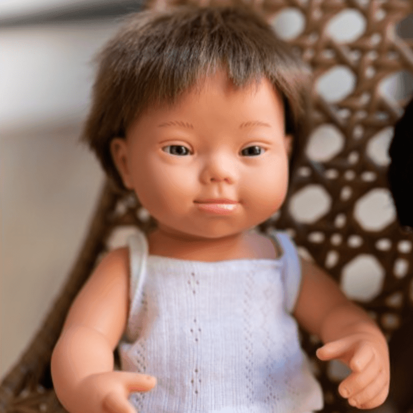 The Curated Parcel - Miniland // Caucasian Boy Down Syndrome 38cm 