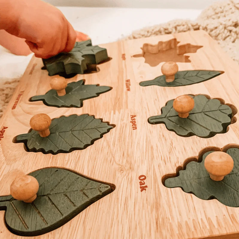 The Curated Parcel - Montessori Leaf Puzzle 