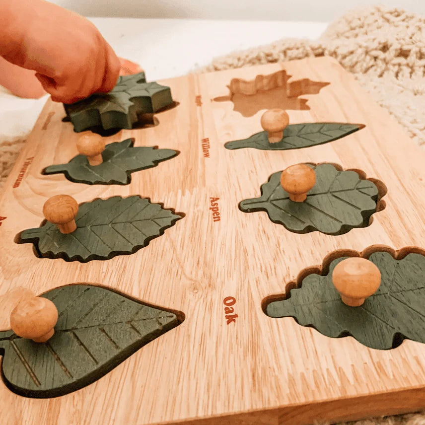 The Curated Parcel - Montessori Leaf Puzzle 