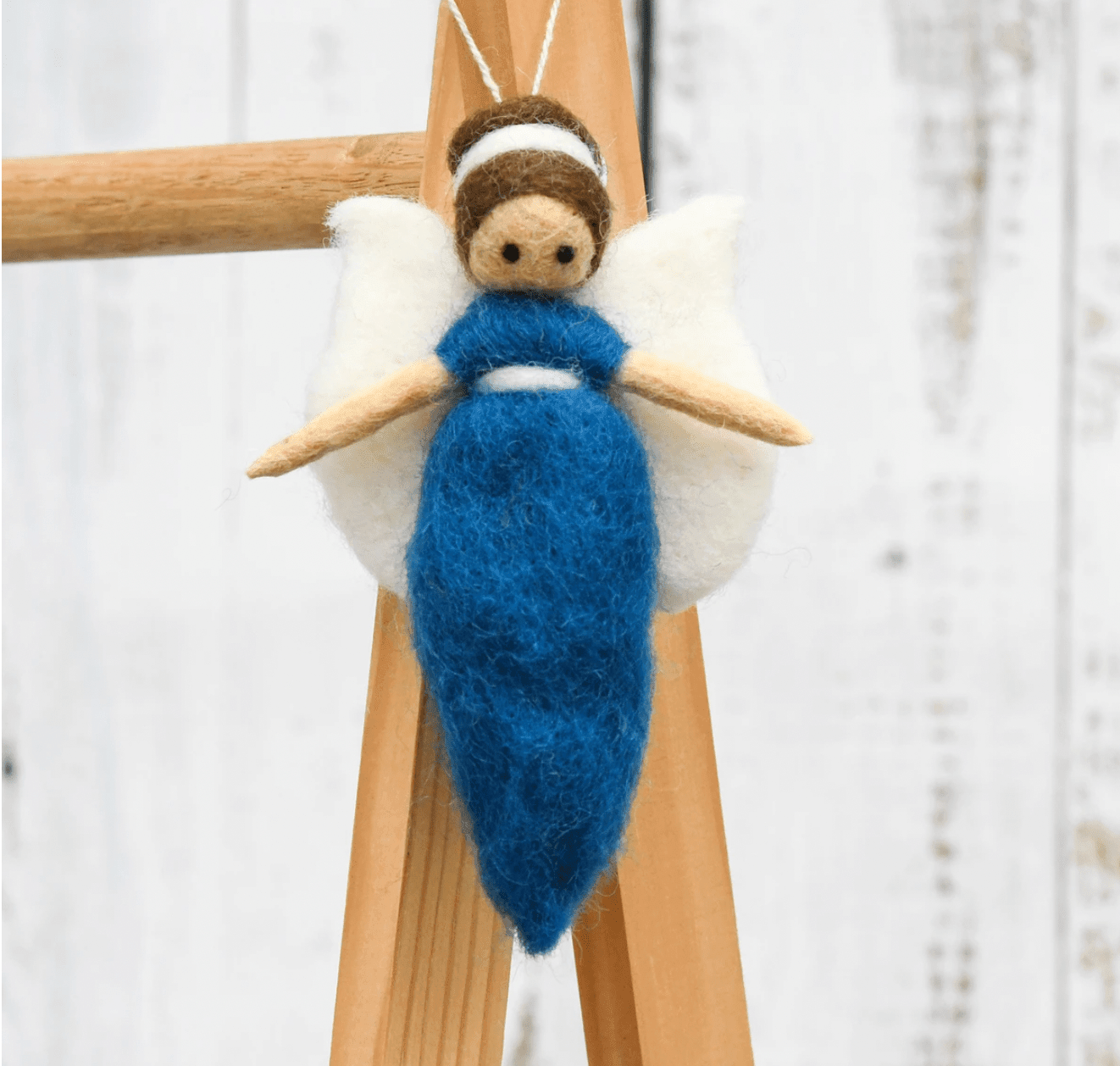 The Curated Parcel - Needle Felted Fairy // Blue Dress 