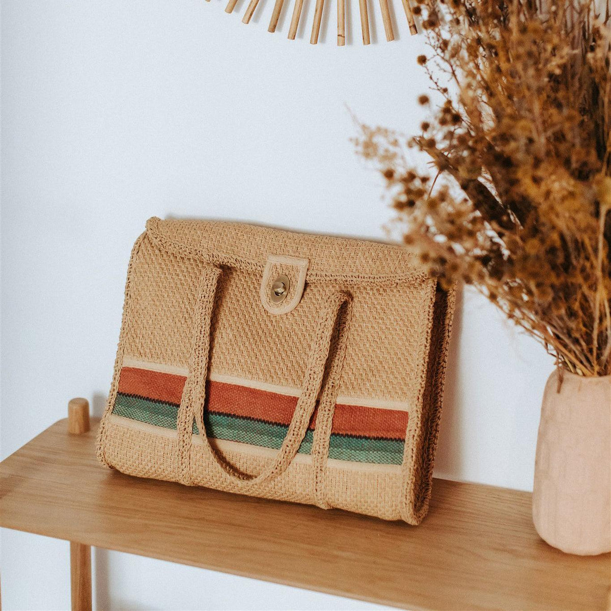 The Curated Parcel - Olli Ella // Raffia Biz Bag 