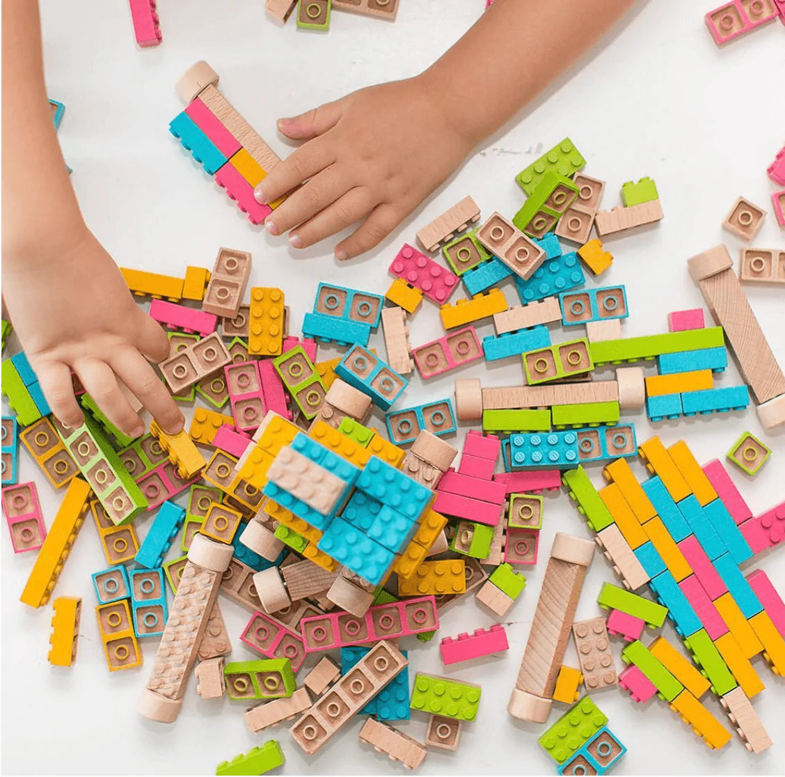 The Curated Parcel - Once Kids // Eco Bricks Colour 109 pieces 