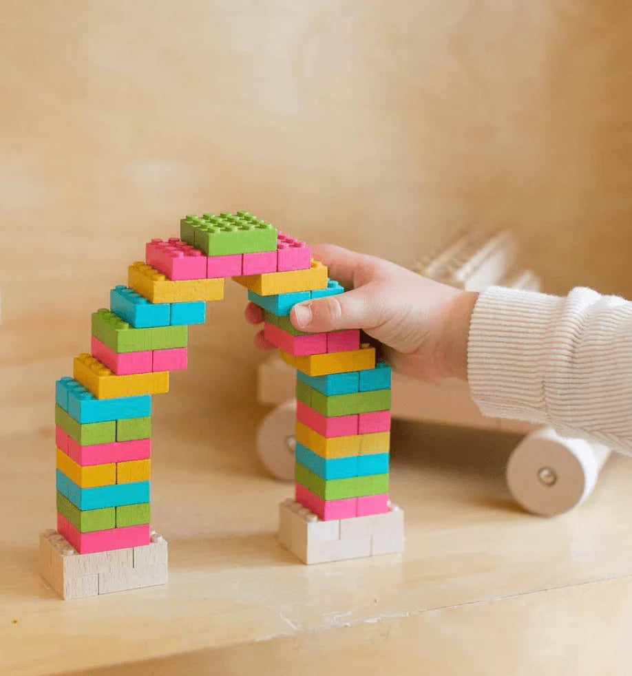 The Curated Parcel - Once Kids // Eco Bricks Colour 109 pieces 