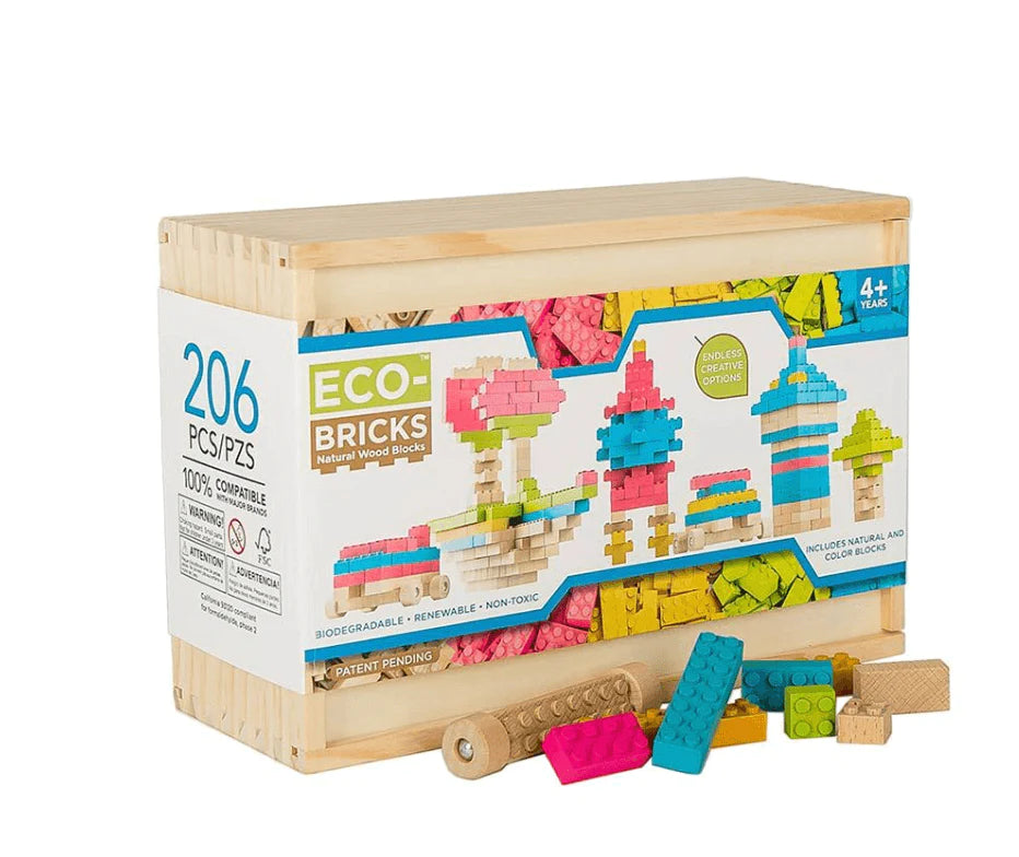 The Curated Parcel - Once Kids // Eco Bricks Colour 206 pieces 