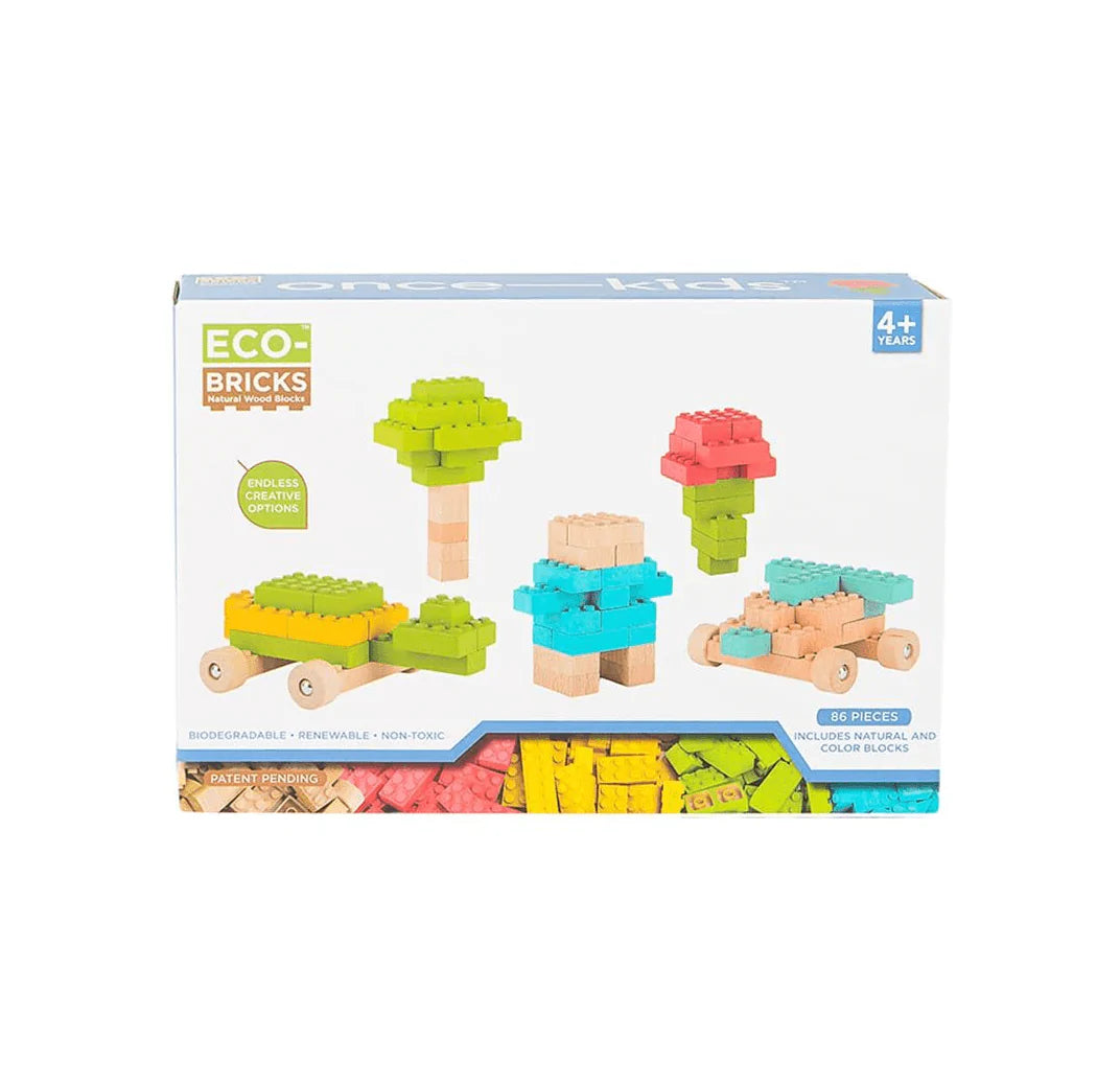 The Curated Parcel - Once Kids // Eco Bricks Colour Education 86 pieces 