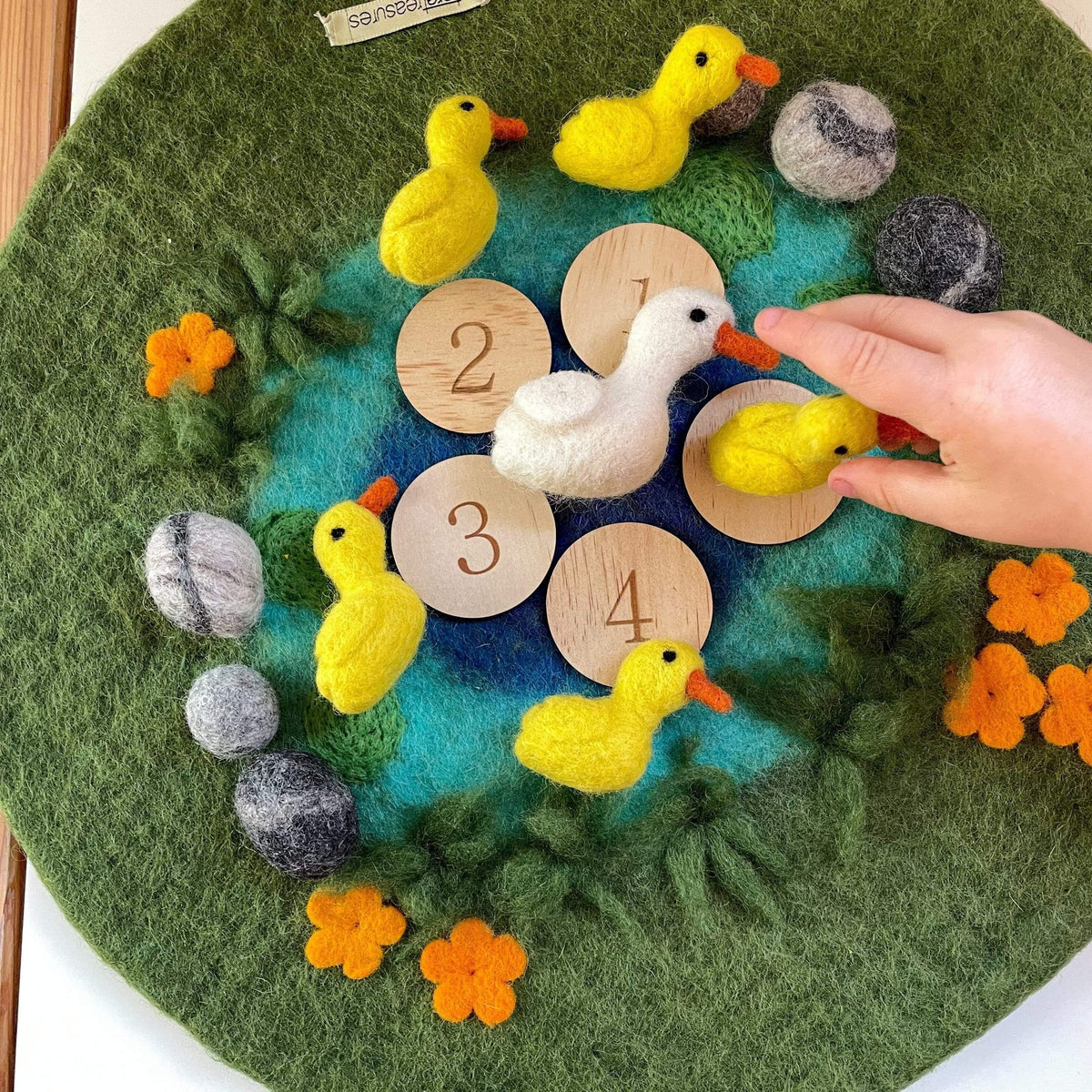 The Curated Parcel - Play Mat // Duck Pond with 6 Ducks 