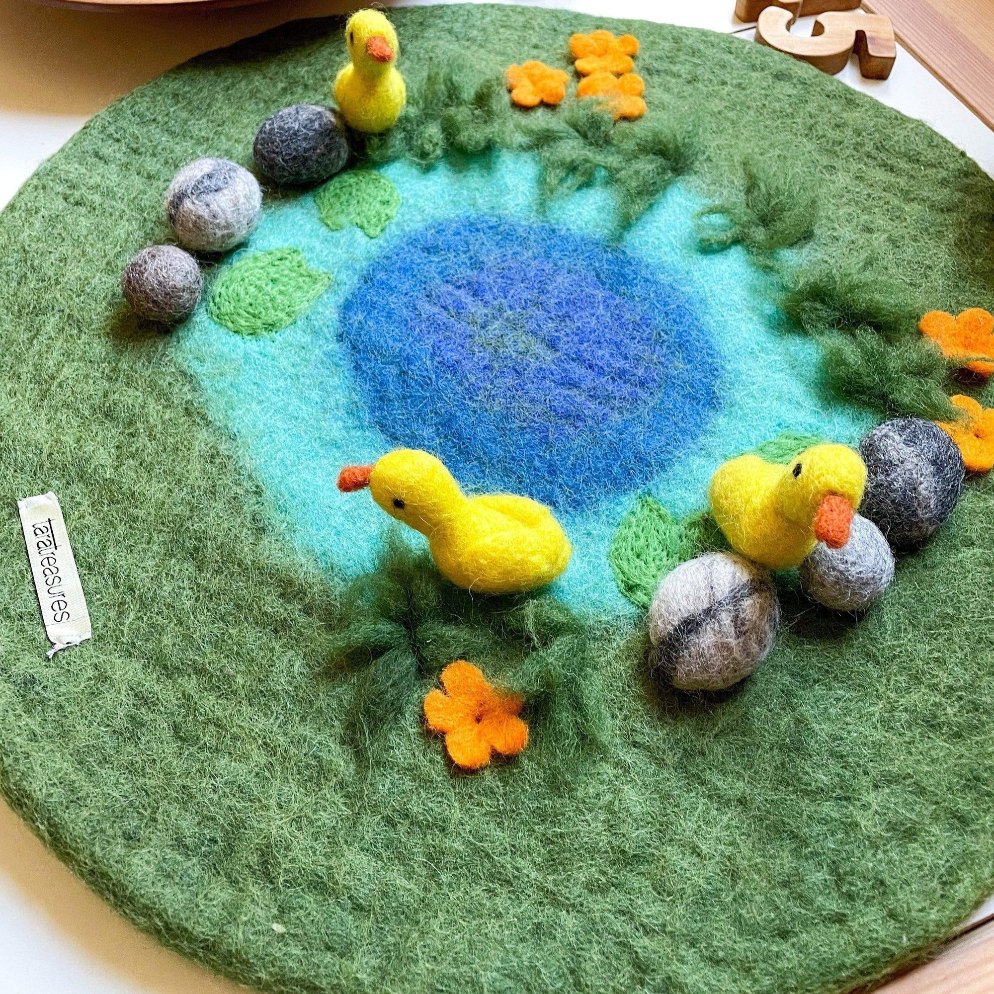 The Curated Parcel - Play Mat // Duck Pond with 6 Ducks 