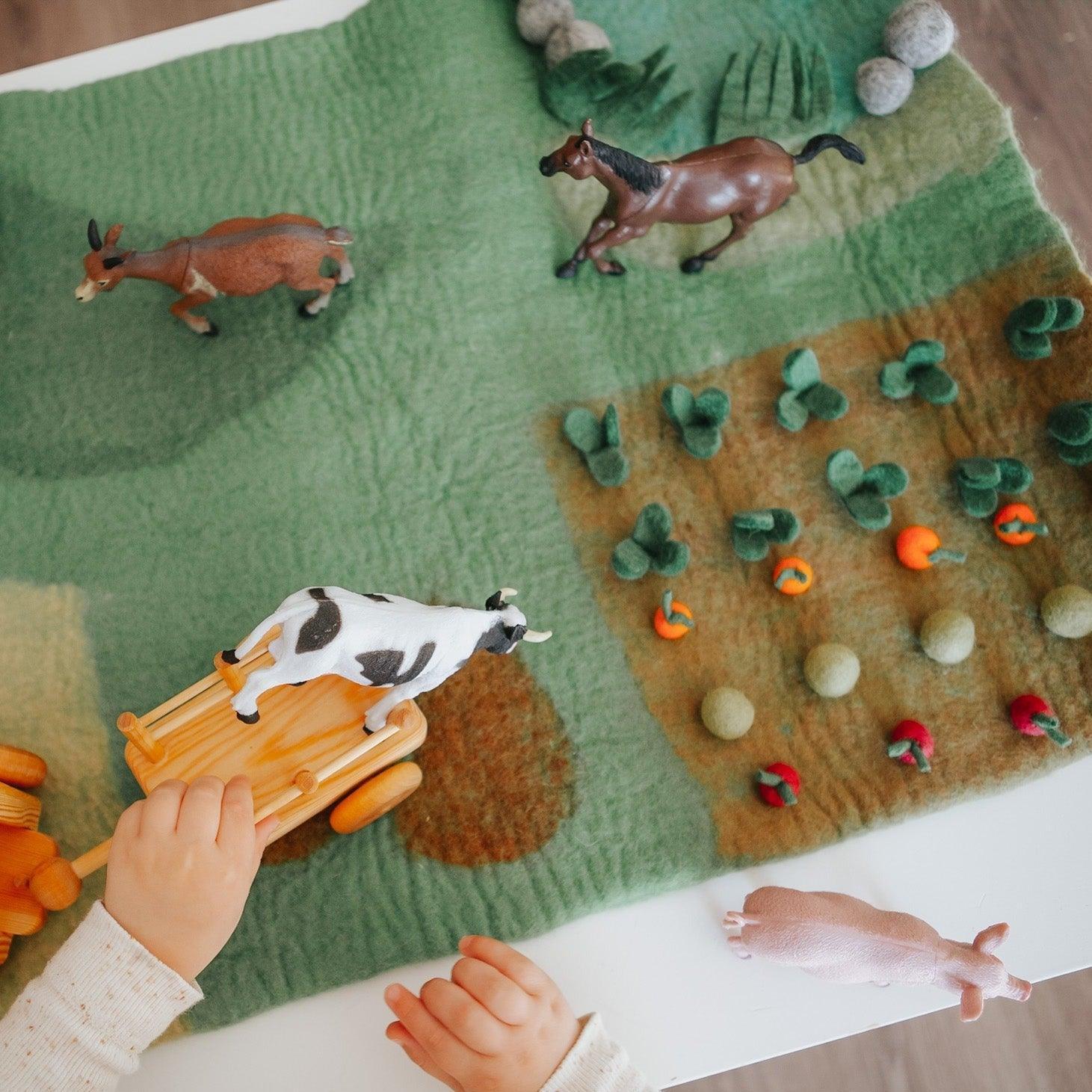 The Curated Parcel - Play Mat //  Farm (Large) 