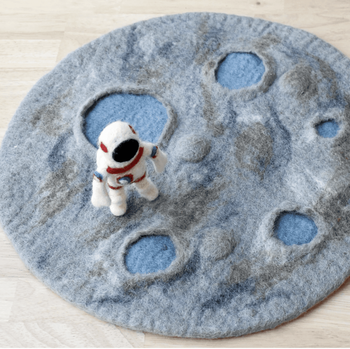 The Curated Parcel - Play Mat // Moon Crater with Astronaut Space 