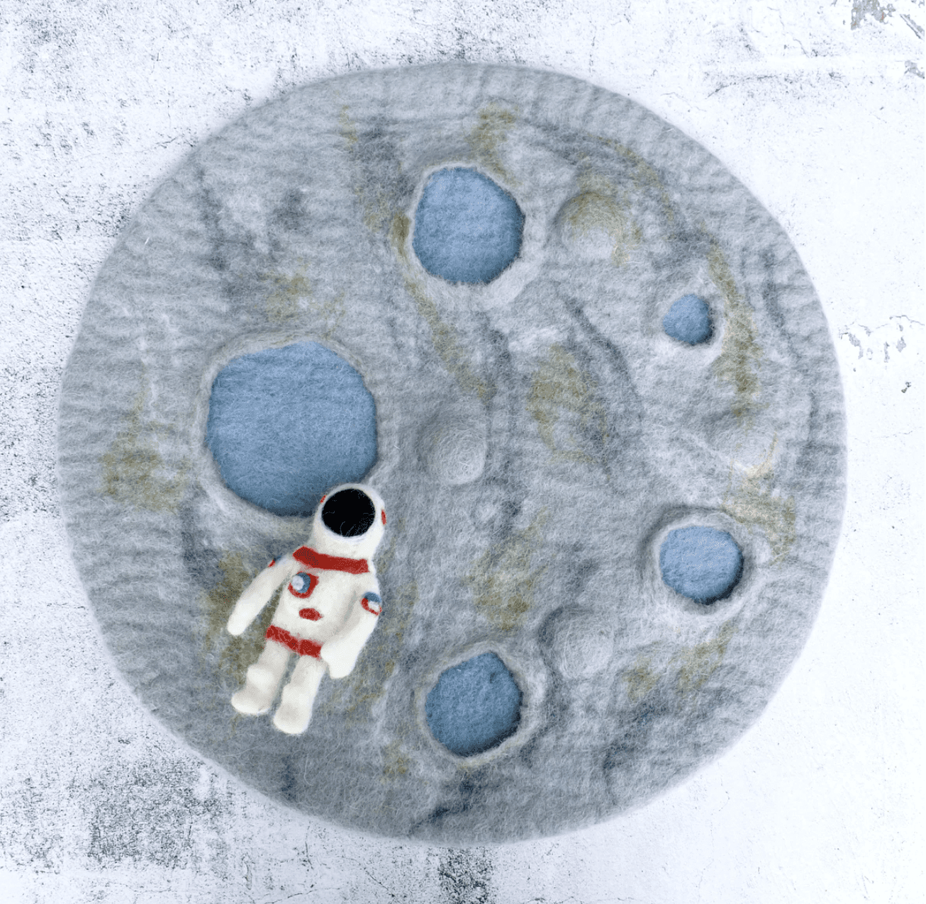 The Curated Parcel - Play Mat // Moon Crater with Astronaut Space 