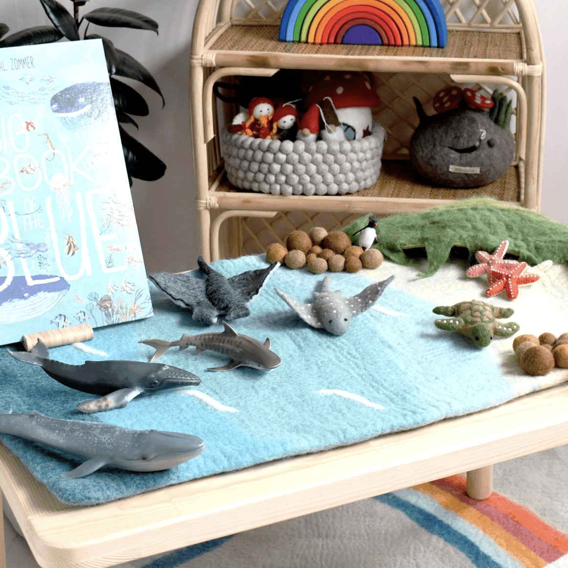The Curated Parcel - Play Mat //  Sea & Rockpool (Large) 