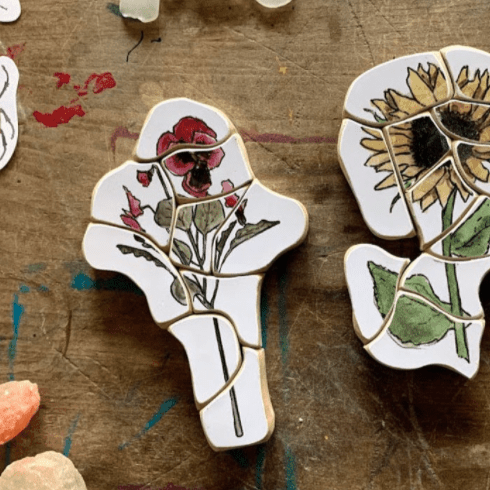 The Curated Parcel - Pocket Tiny Flower Puzzles 