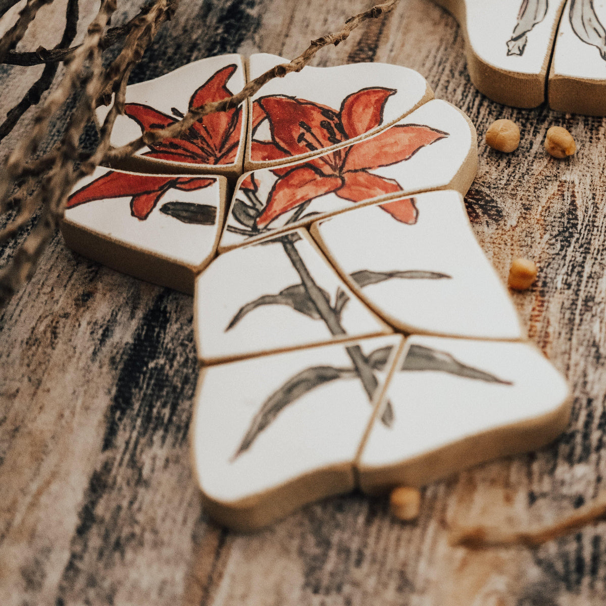 The Curated Parcel - Pocket Tiny Flower Puzzles 