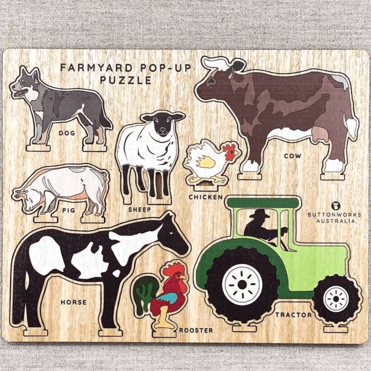 The Curated Parcel - Pop Up Farm Animals Puzzle 