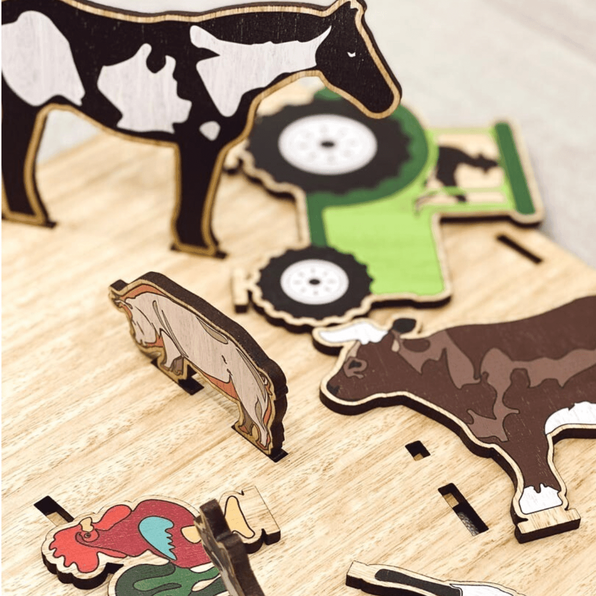 The Curated Parcel - Pop Up Farm Animals Puzzle 
