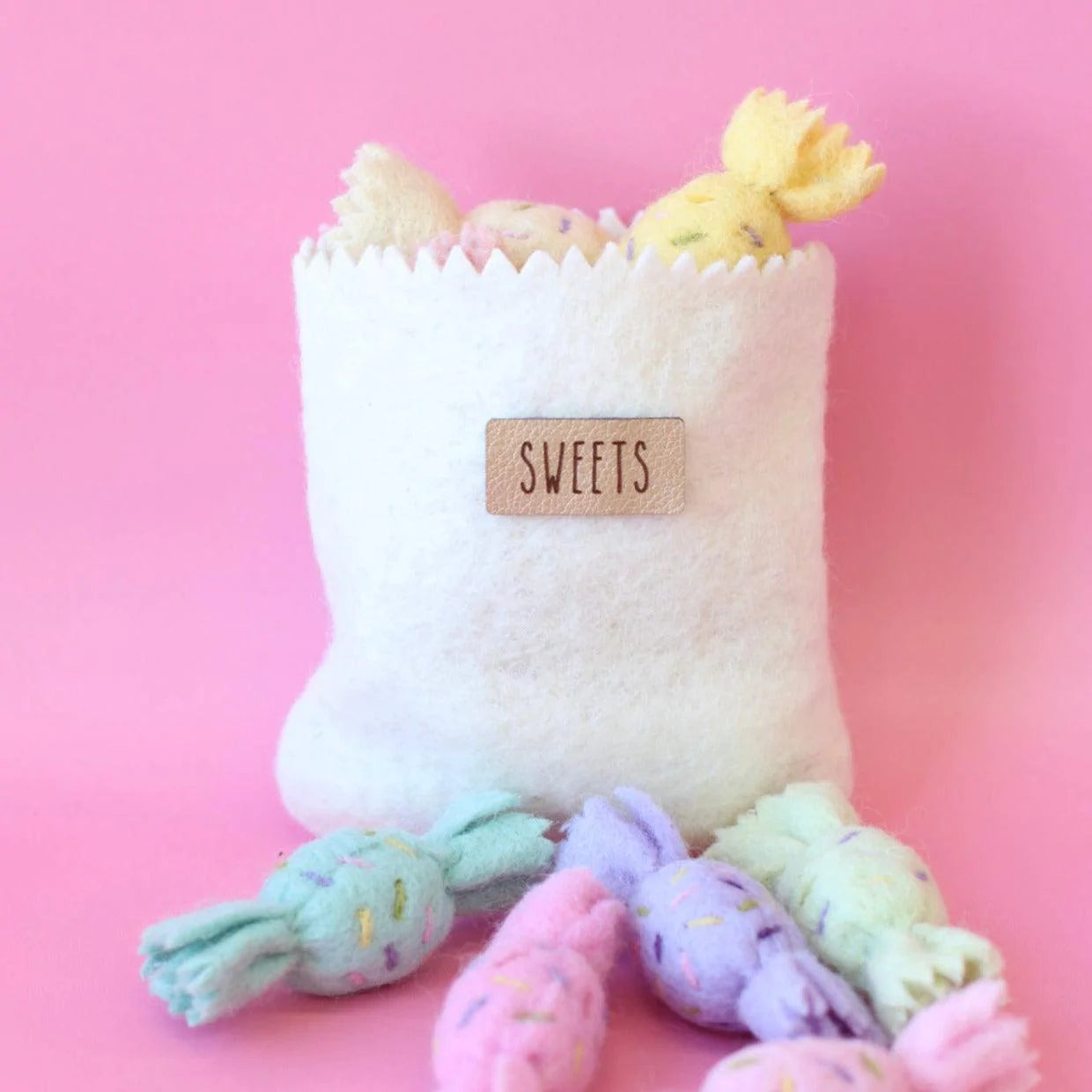 The Curated Parcel - Rainbow sweets set with bag - 9 pce set 