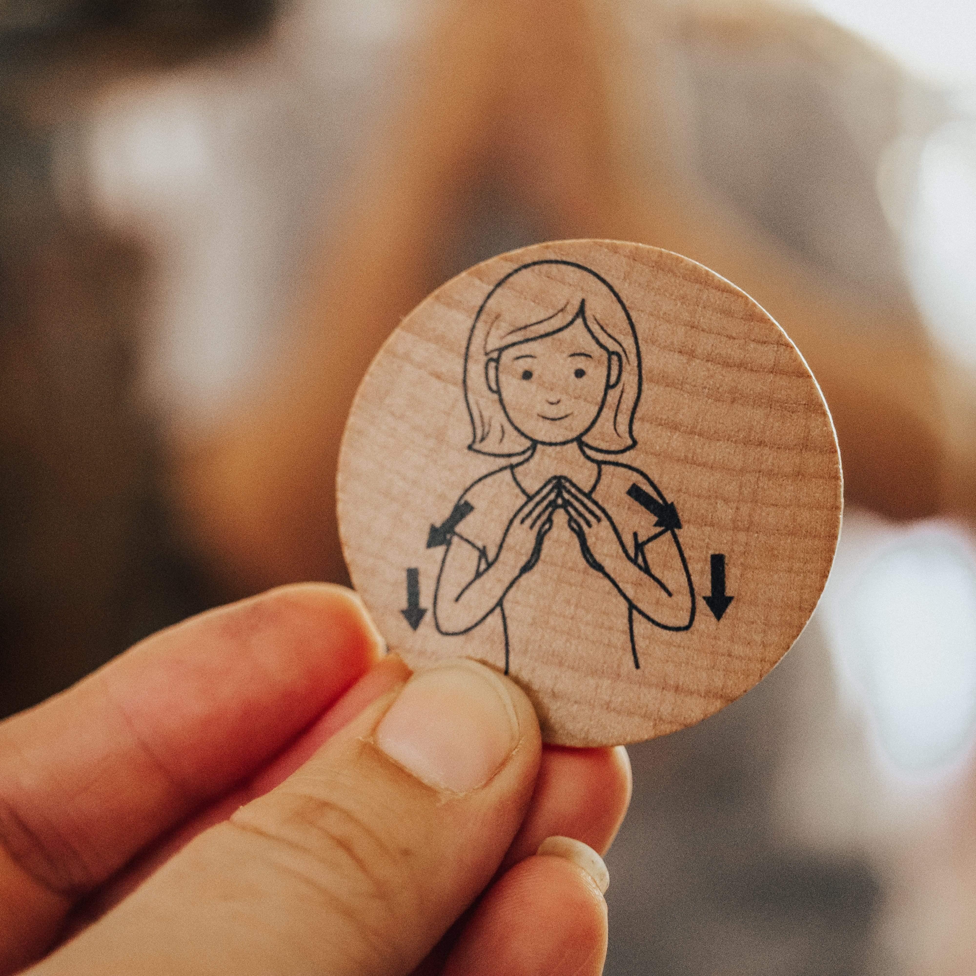 The Curated Parcel - Sign Language Wooden Set 