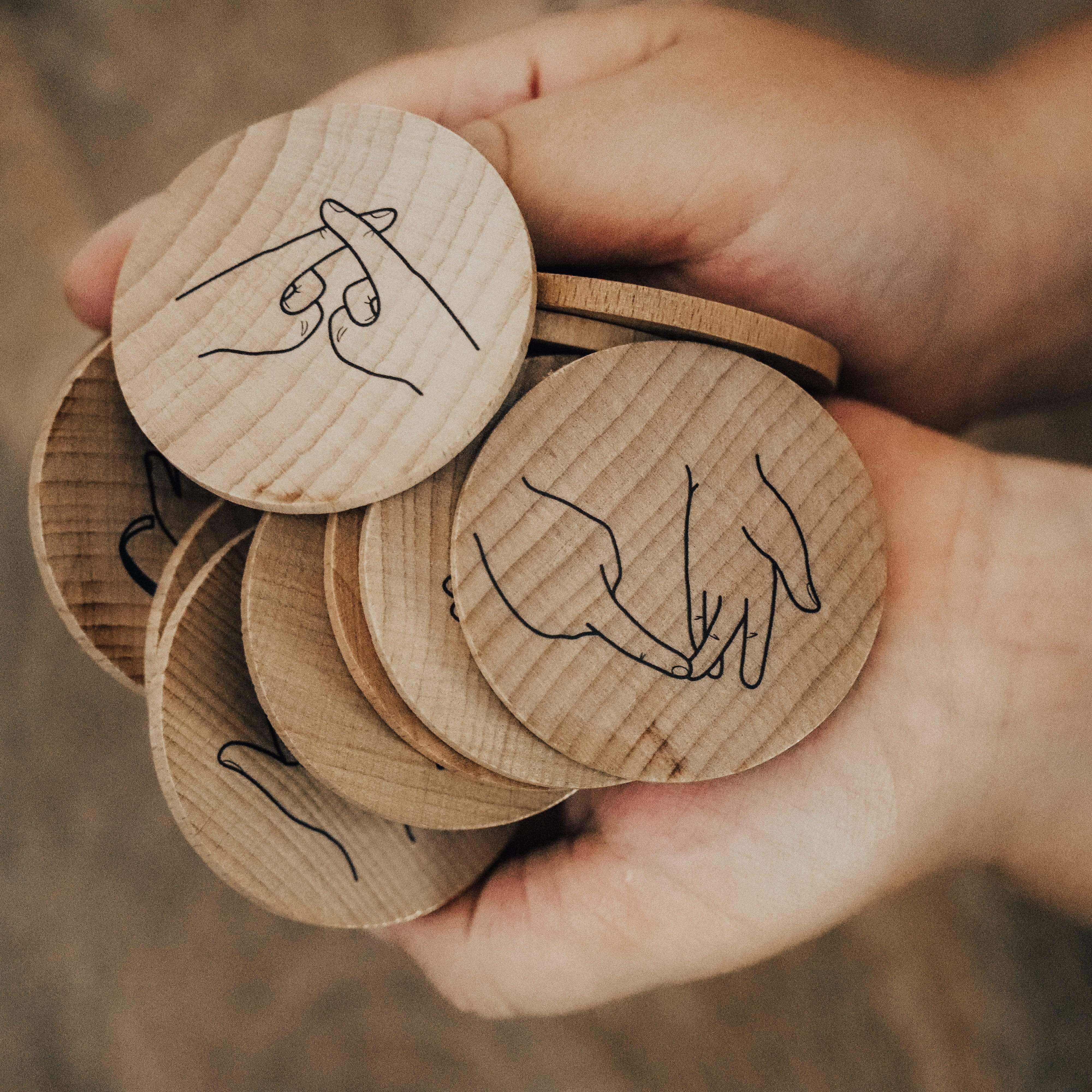 The Curated Parcel - Sign Language Wooden Set 