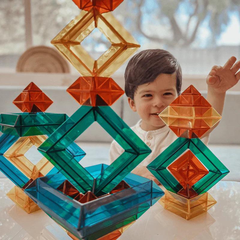 The Curated Parcel - Stacking Rainbow Pyramid 30 Pcs 