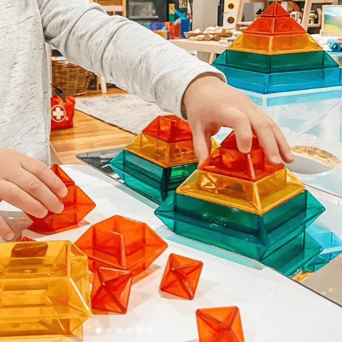 The Curated Parcel - Stacking Rainbow Pyramid 30 Pcs 