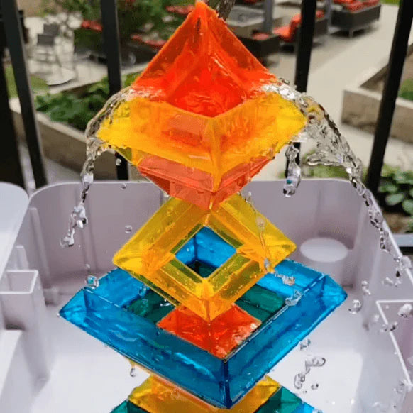 The Curated Parcel - Stacking Rainbow Pyramid 30 Pcs 