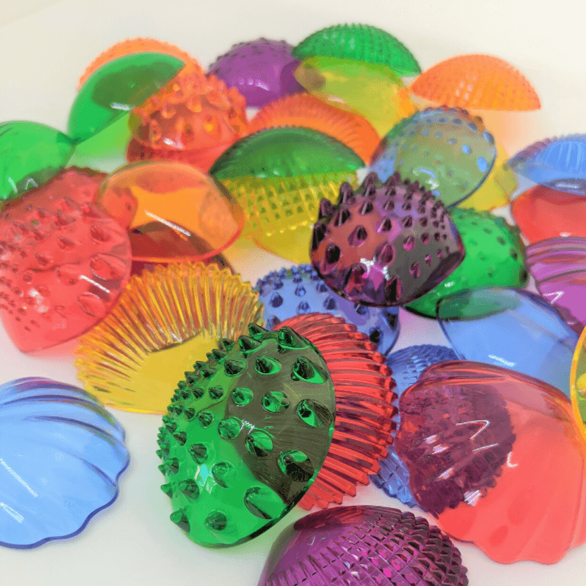 The Curated Parcel - Tactile Transparent Shells 