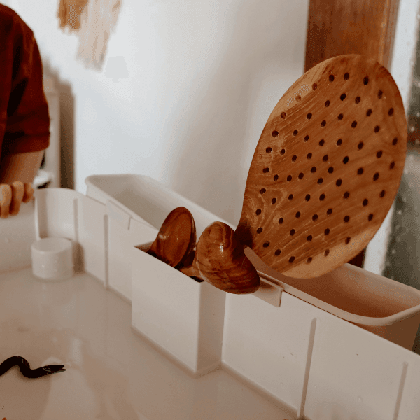 The Curated Parcel - Teak Slotted Spoon 