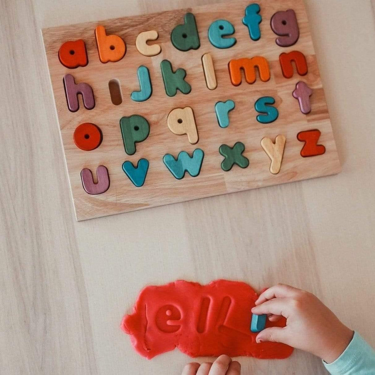 The Curated Parcel - Wooden Alphabet Puzzle 