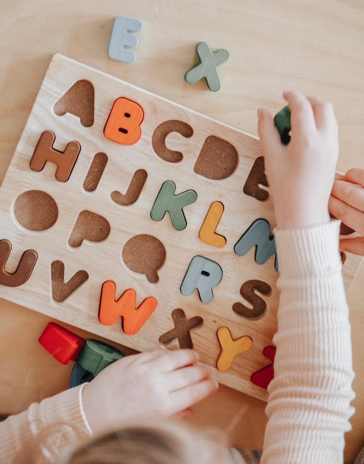 The Curated Parcel - Wooden Alphabet Puzzle 