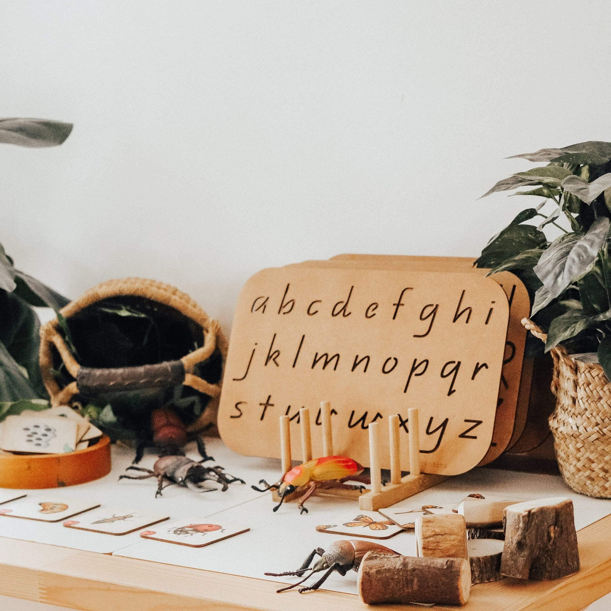 The Curated Parcel - Wooden Alphabet Stencil 