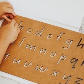 The Curated Parcel - Wooden Alphabet Stencil 
