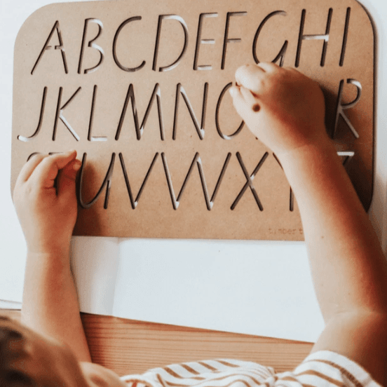 The Curated Parcel - Wooden Alphabet Stencil 