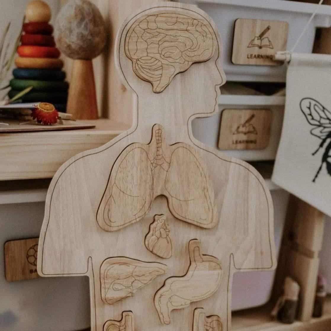 The Curated Parcel - Wooden Anatomy Puzzle 
