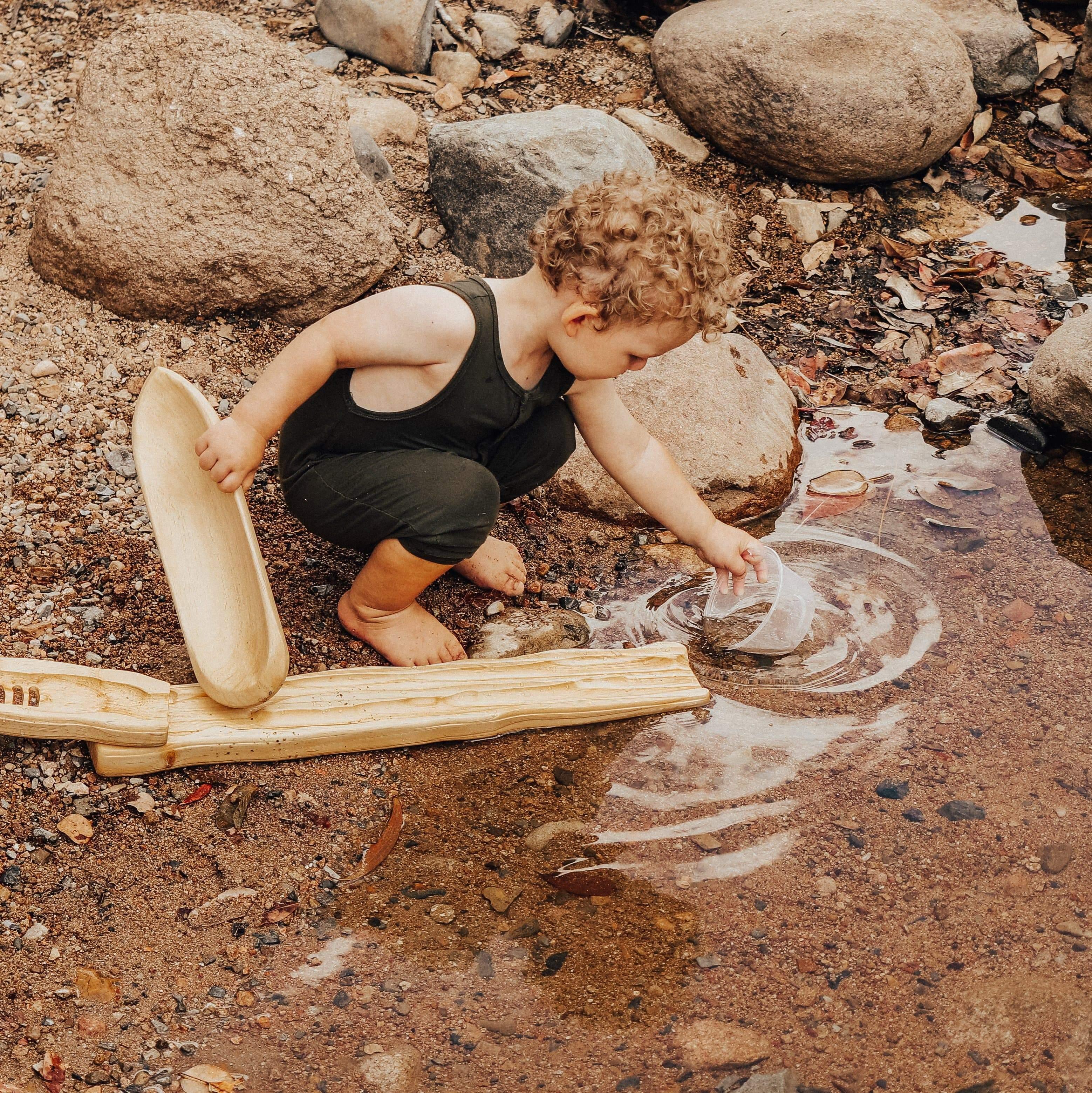The Curated Parcel - Wooden Ancient Canoe 