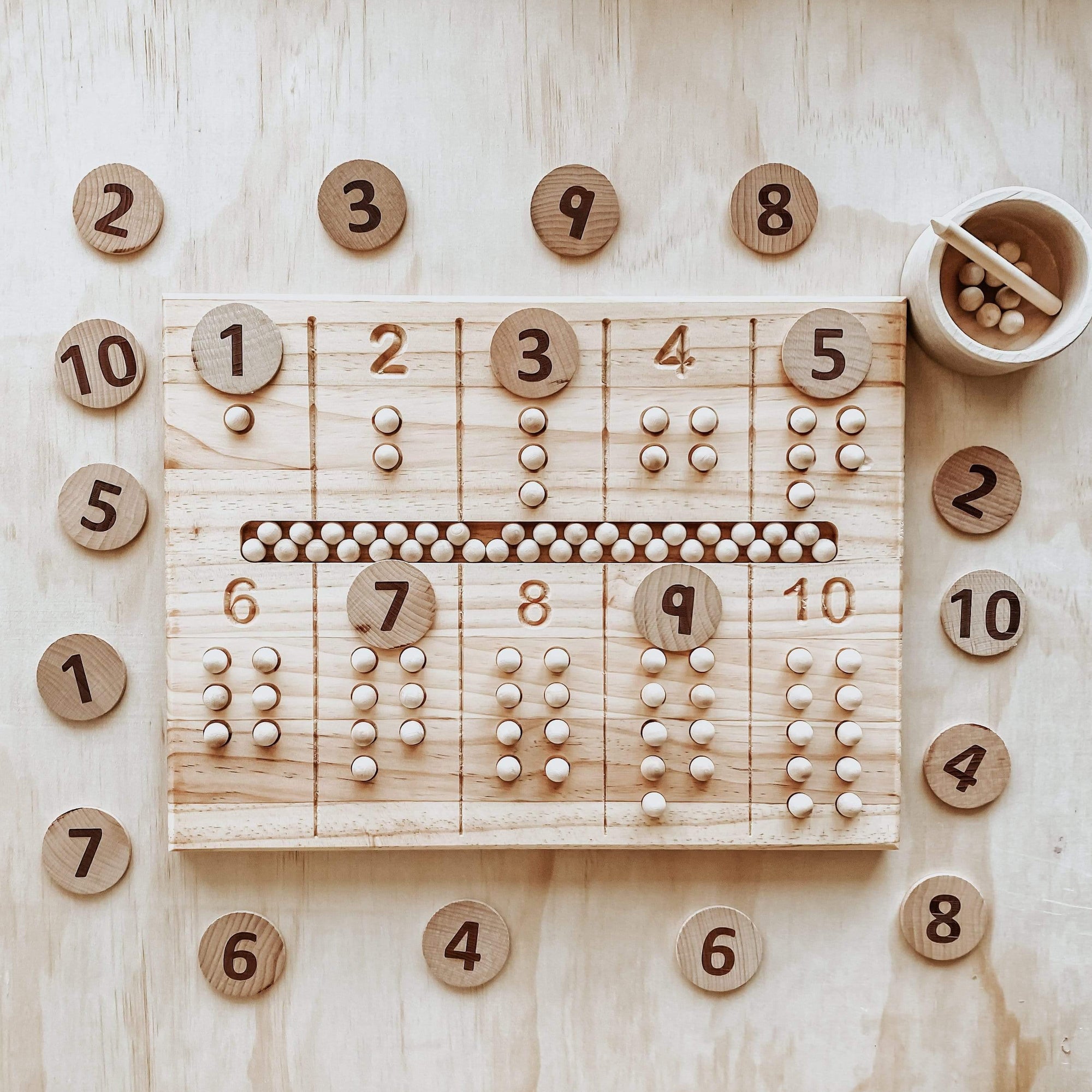 The Curated Parcel - Wooden Counting Board 