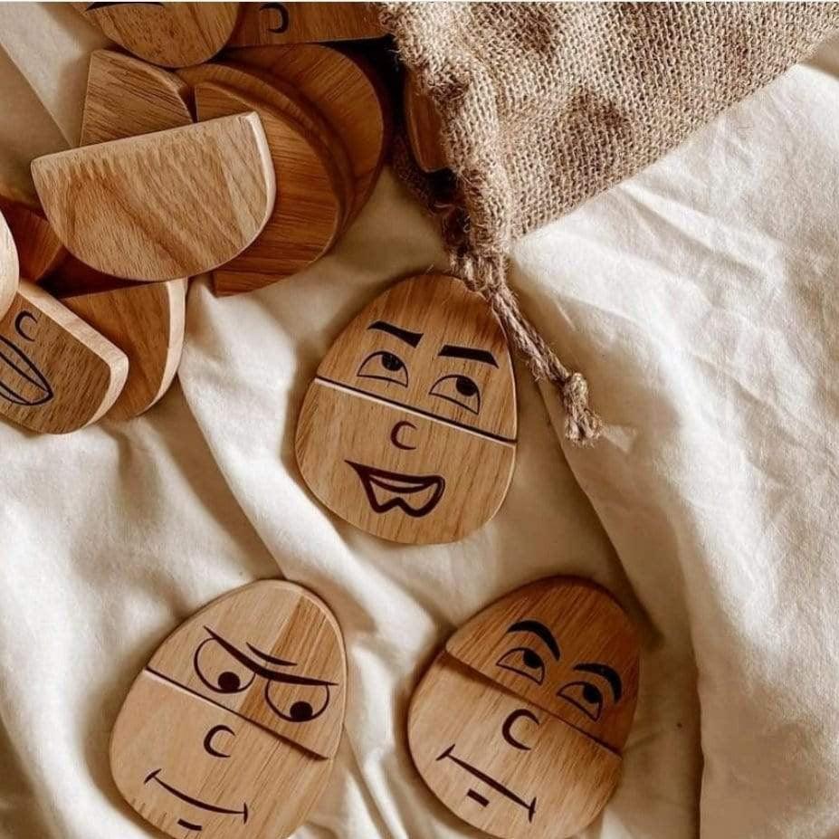 The Curated Parcel - Wooden Egg-Pressions Set (20) 