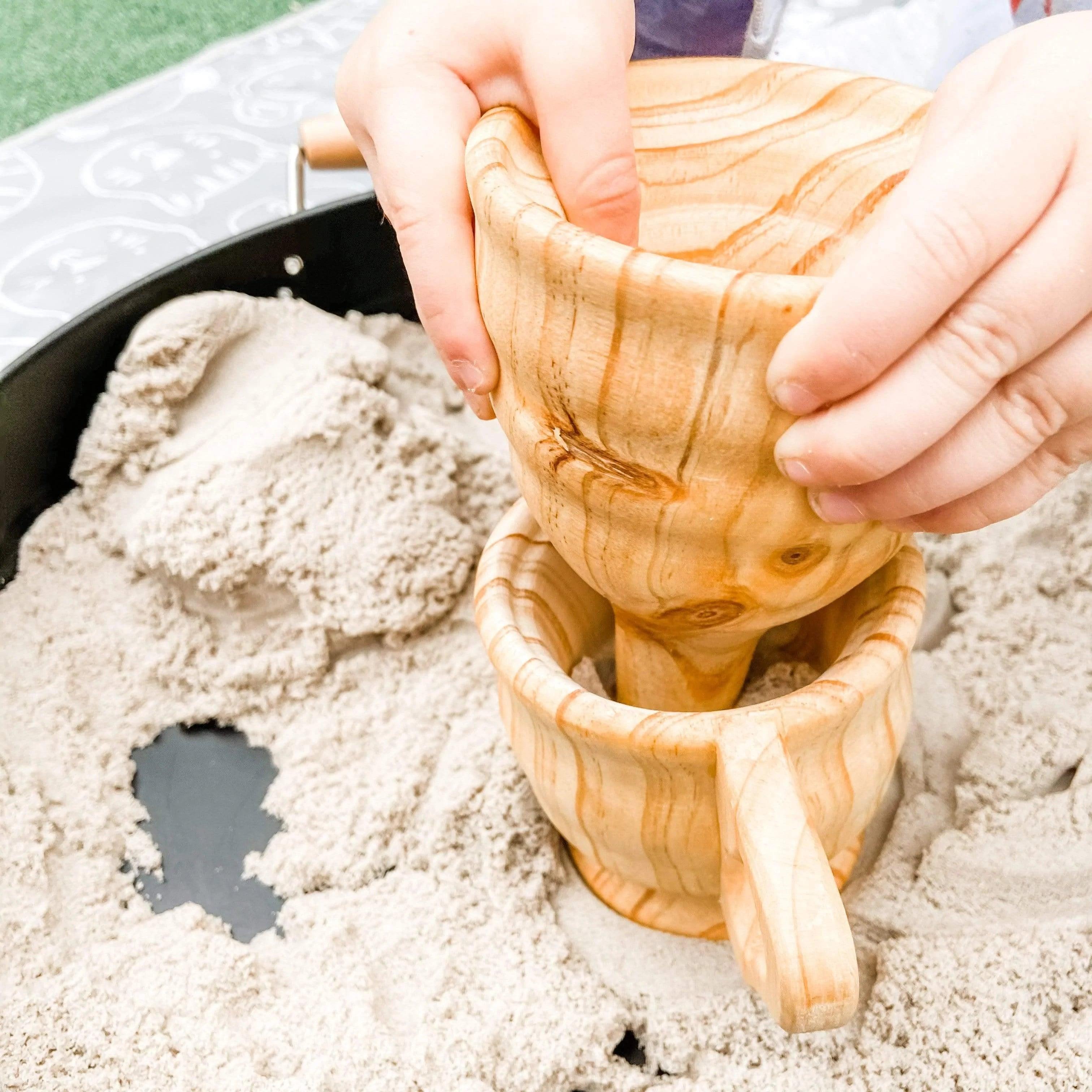 The Curated Parcel - Wooden Funnel & Large Cup Set 