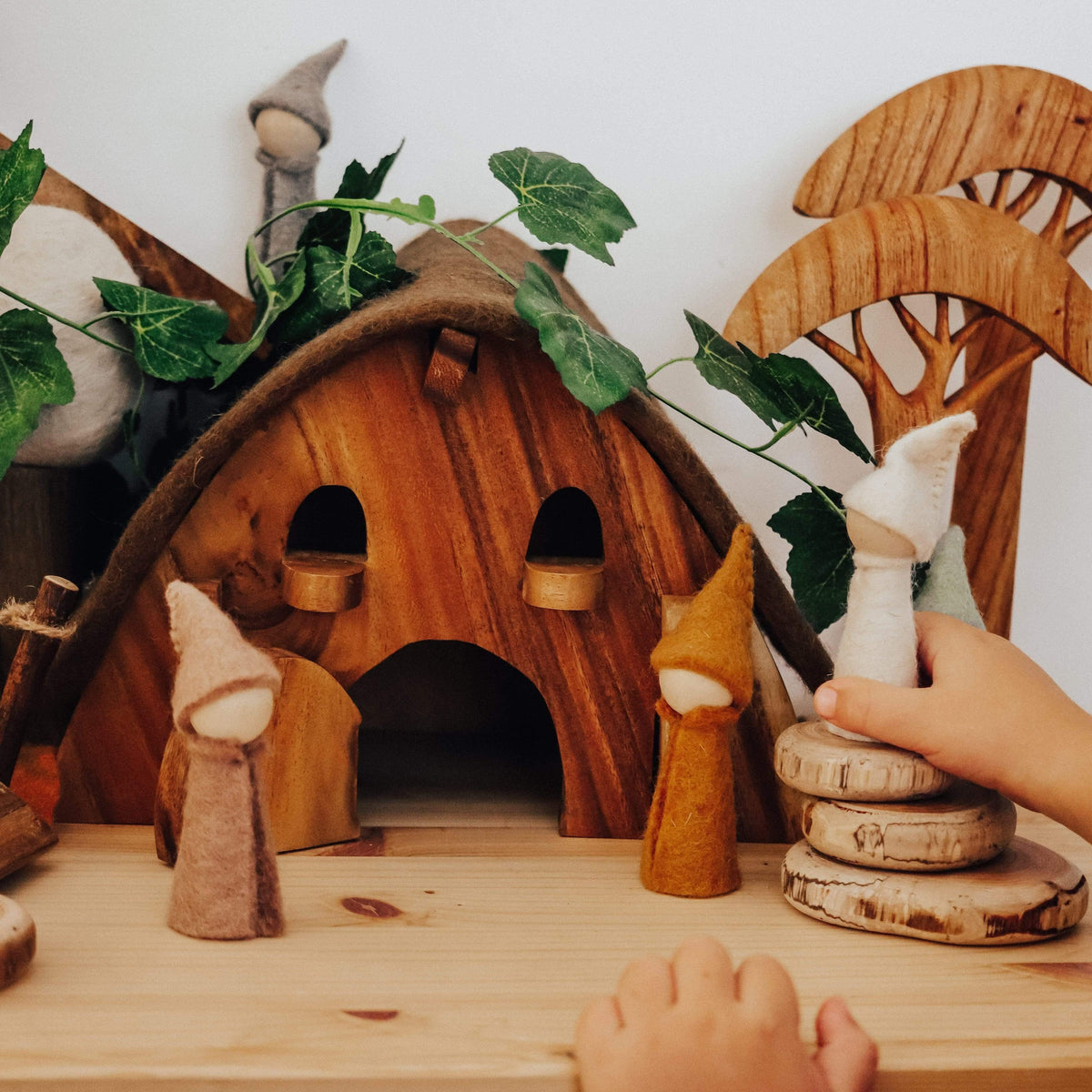 The Curated Parcel - Wooden Gnome House 