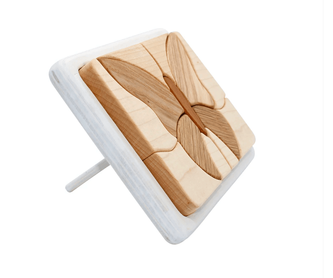 The Curated Parcel - Wooden Mosaic Butterfly Puzzle 