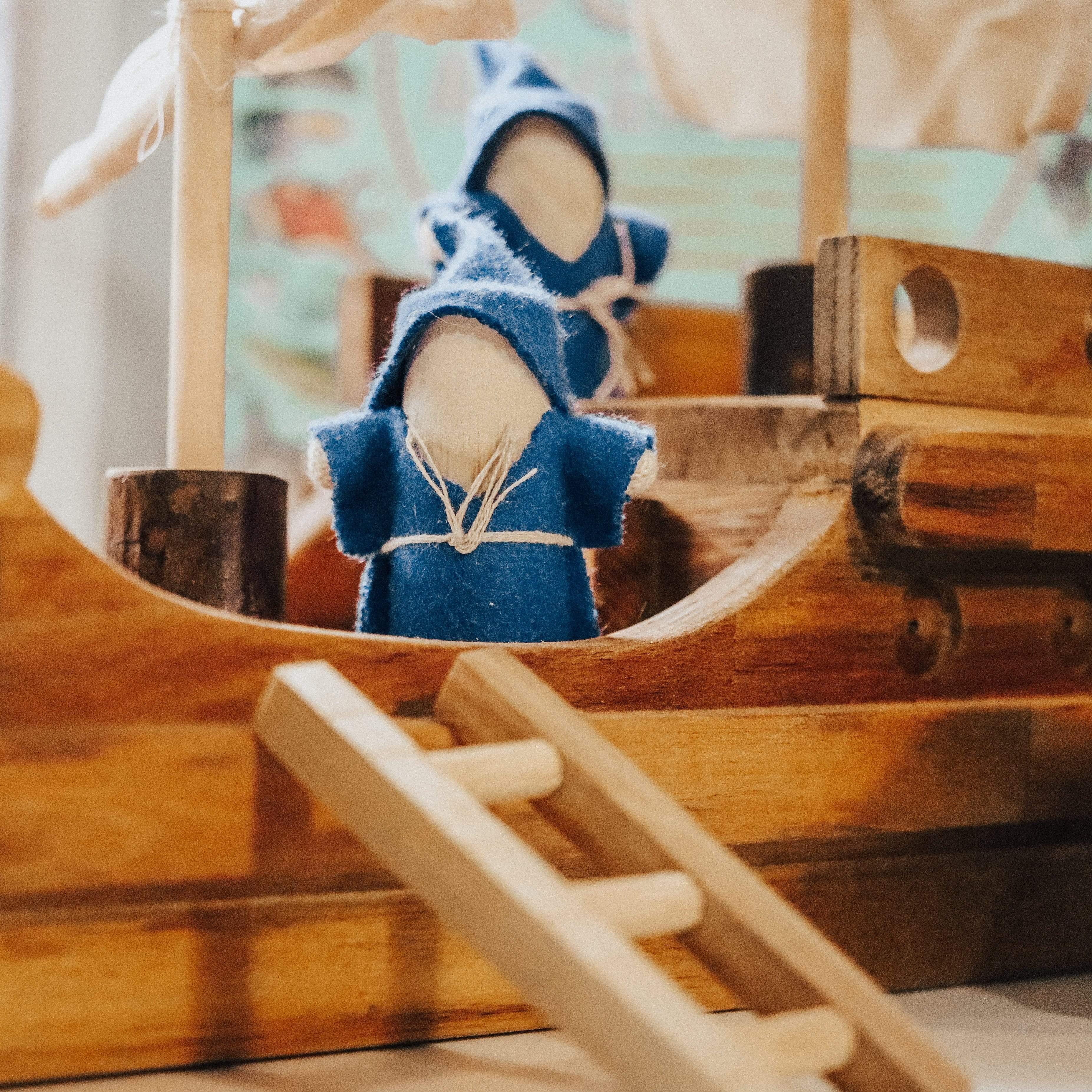 The Curated Parcel - Wooden Pirate Ship 