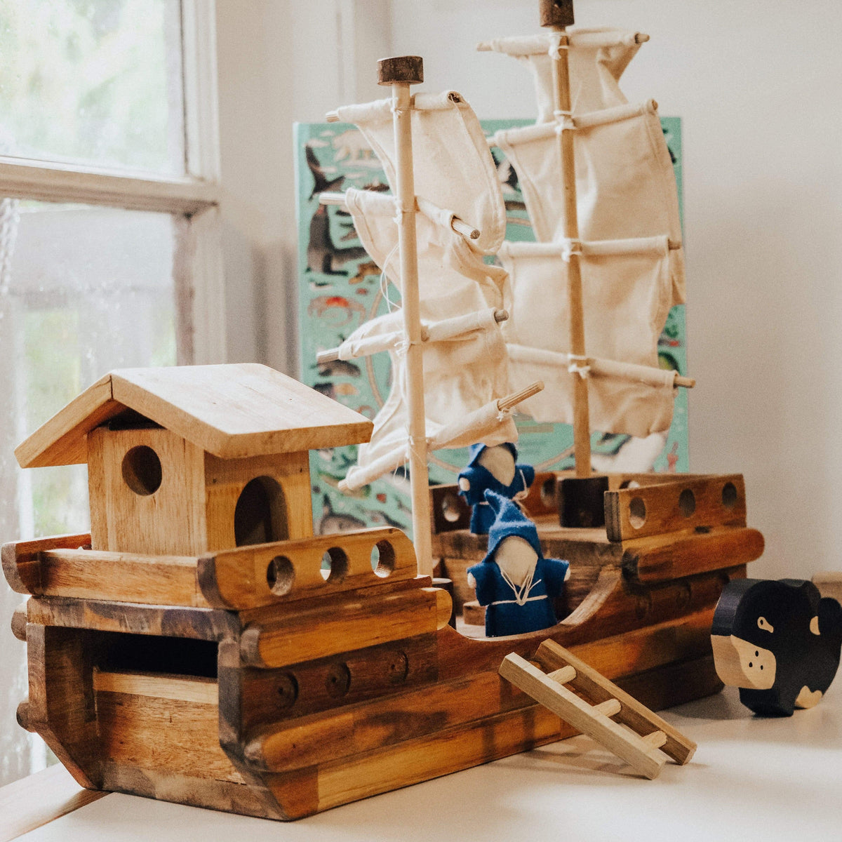 The Curated Parcel - Wooden Pirate Ship 