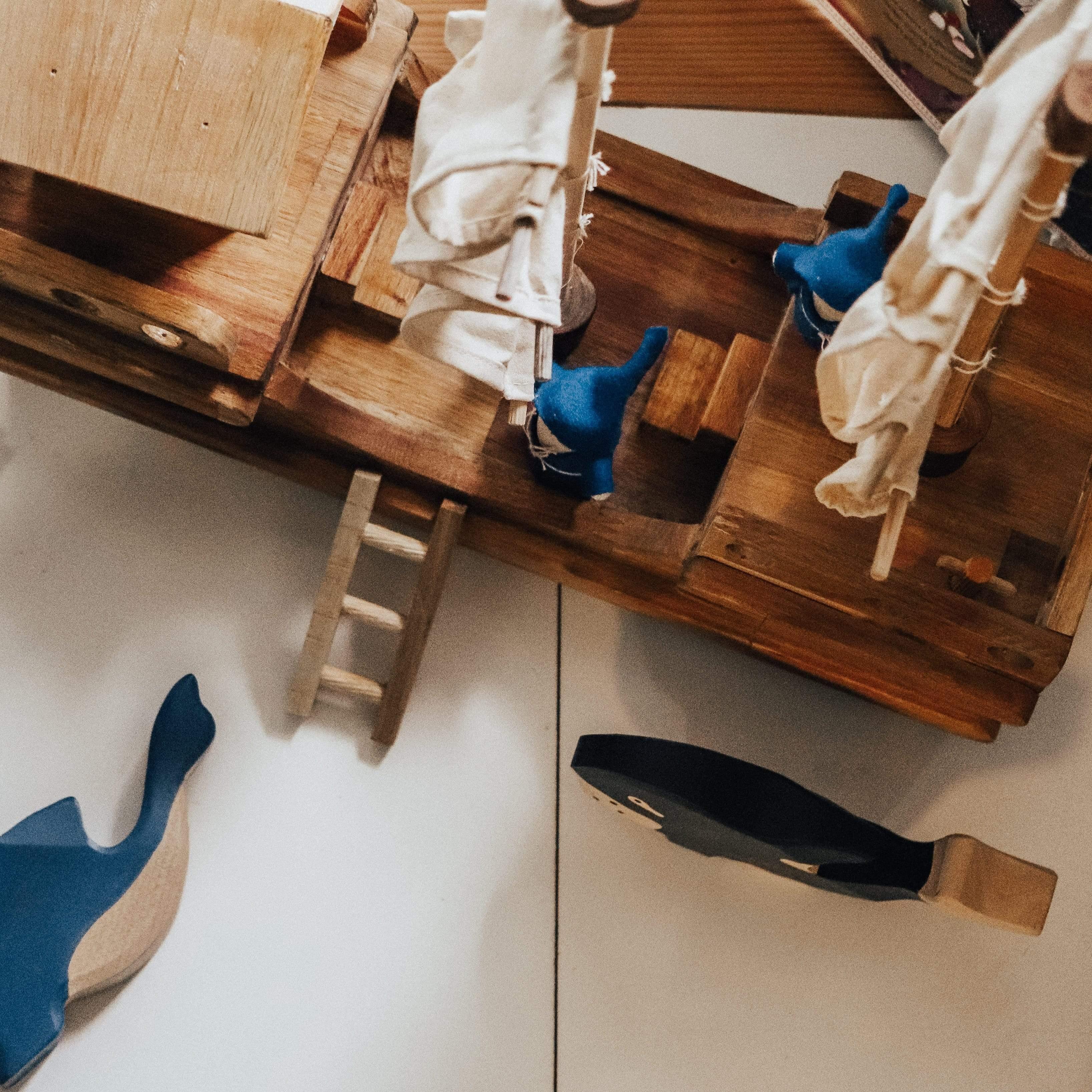 The Curated Parcel - Wooden Pirate Ship 