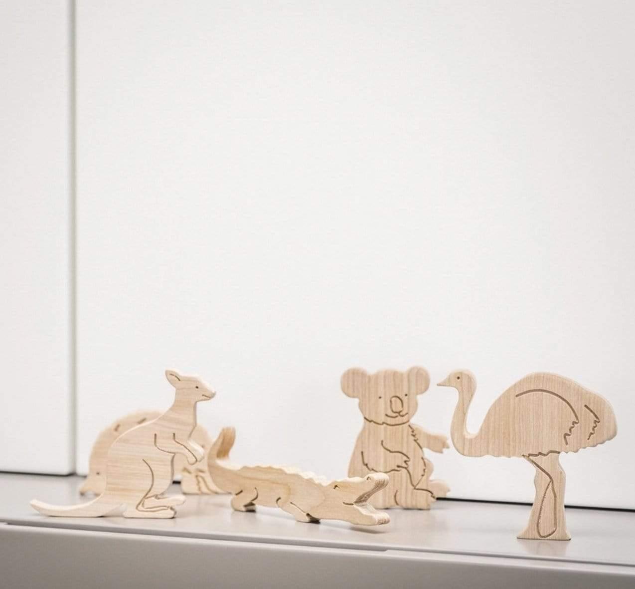 The Curated Parcel - Wooden Sorting Puzzle - Animals of Australia 