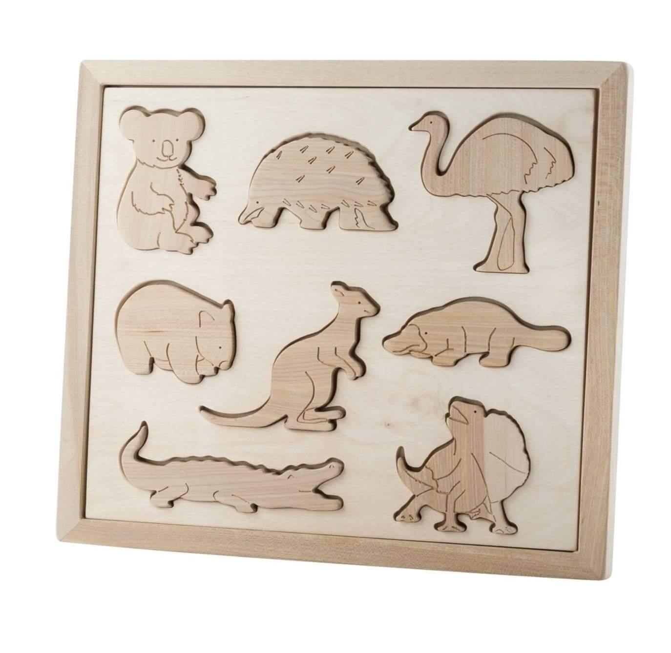 The Curated Parcel - Wooden Sorting Puzzle - Animals of Australia 