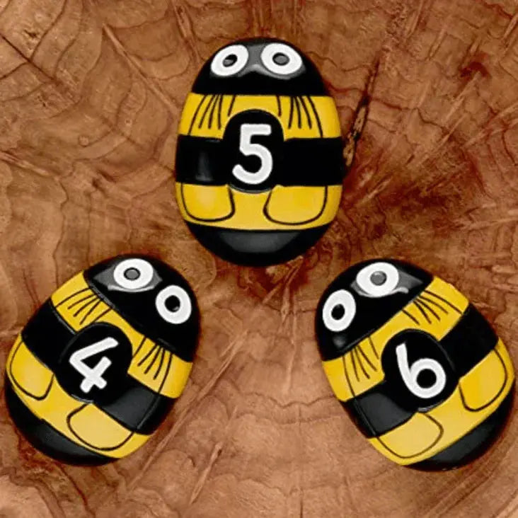 The Curated Parcel - Yellow Door // Honey Bee Number Stones 