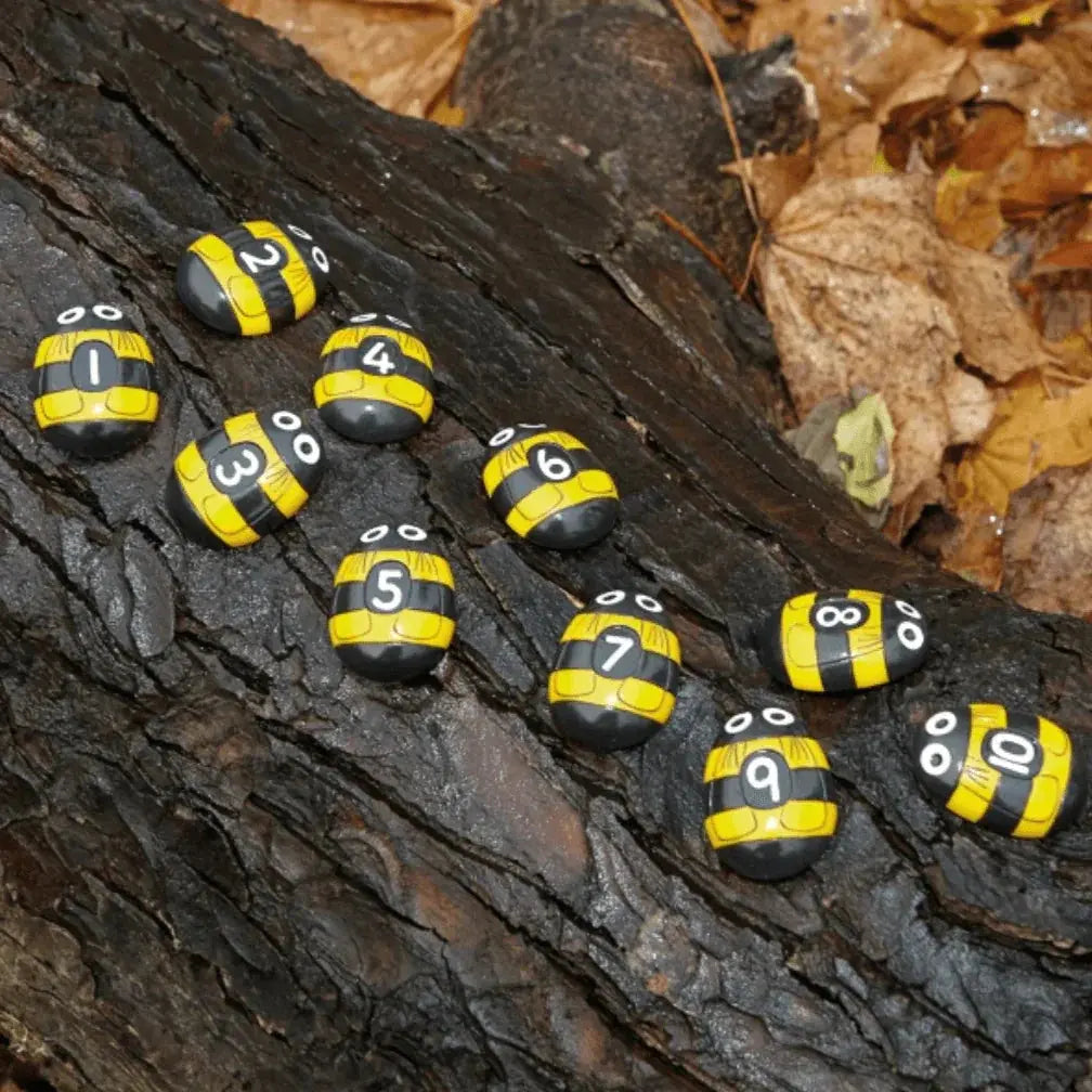 The Curated Parcel - Yellow Door // Honey Bee Number Stones 