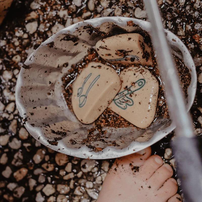 The Curated Parcel - Yellow Door // Mud Kitchen Process Stones 