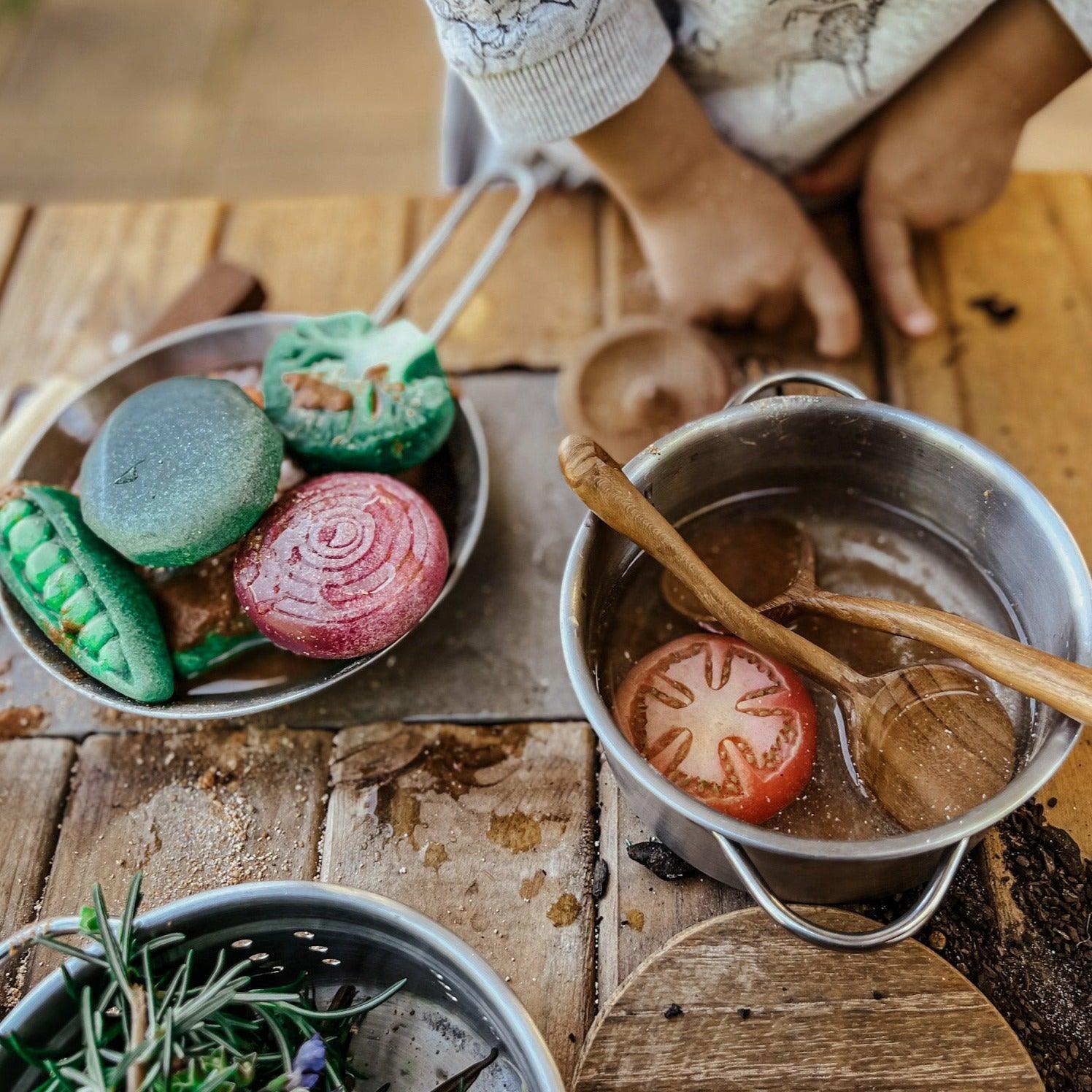 The Curated Parcel - Yellow Door // Sensory Play Stones - Vegetables  ** Pre-Order Late March / Early April Delivery ** 